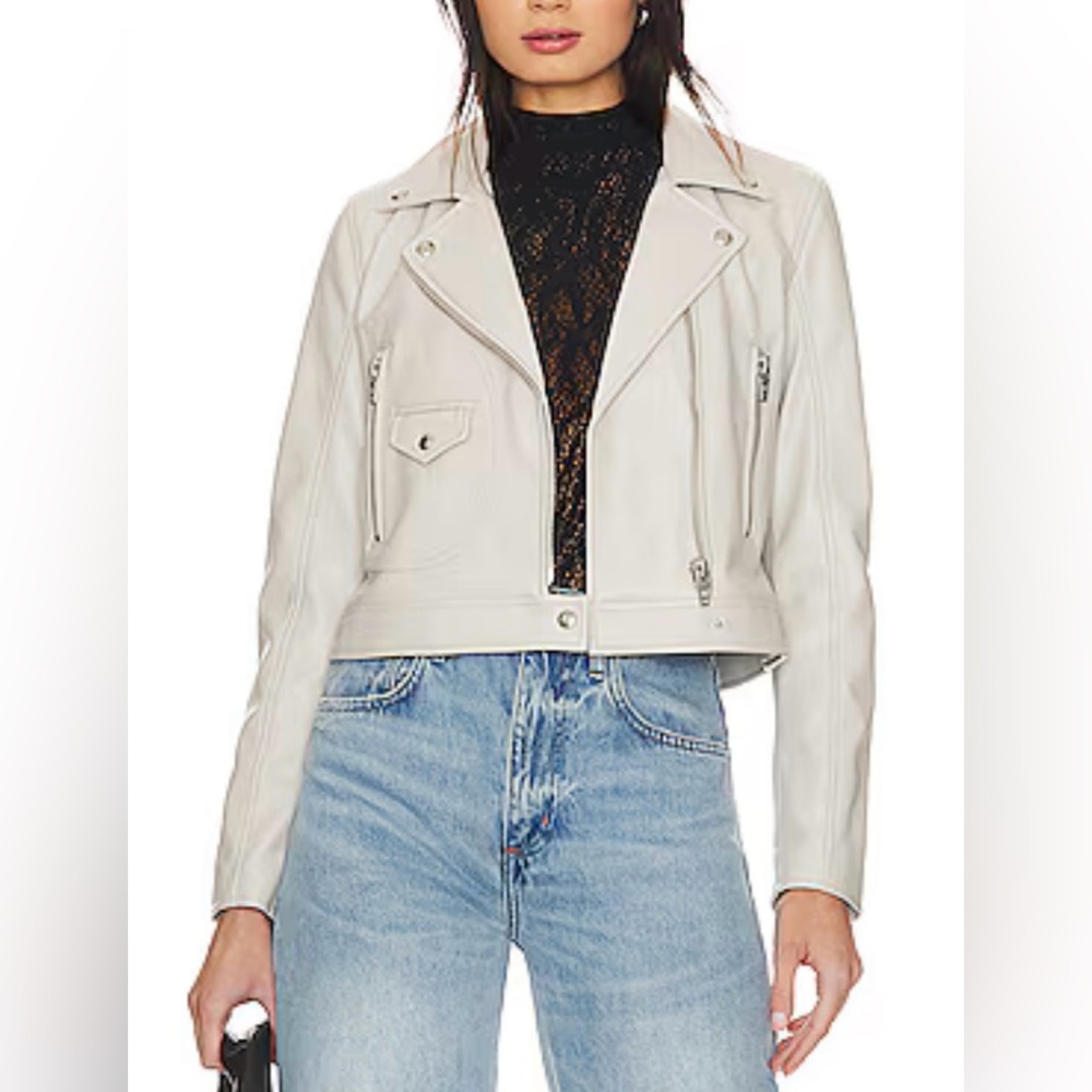 BLANKNYC Faux Leather Moto Jacket in Color: Lunch Date NWT Size S